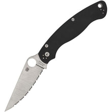 Load image into Gallery viewer, Spyderco Collector Club Military 2 Black G10 Serrated