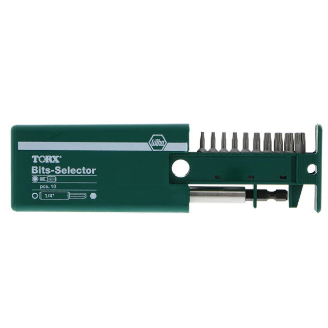 11 PIECE TORX BITS-SELECTOR AND MAGNETIC BIT HOLDER SET - T7 - T40
