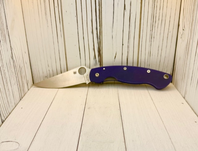 Spyderco Military Knife Dark Blue G-10