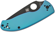 Load image into Gallery viewer, Spyderco Collector Club Tenacious Blue Ti Black Blade
