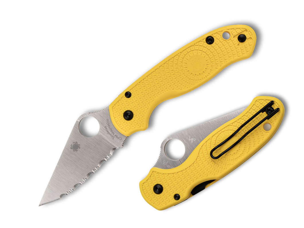 Spyderco Collector Club Para 3 Salt Yellow FRN Serrated